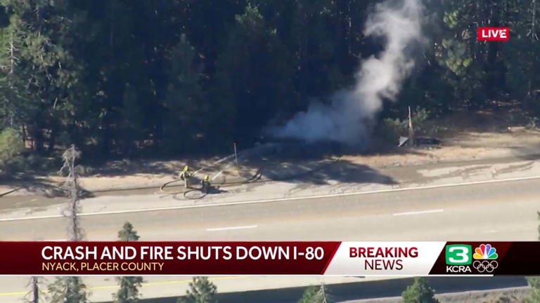 Tesla Semi Fire Screencap