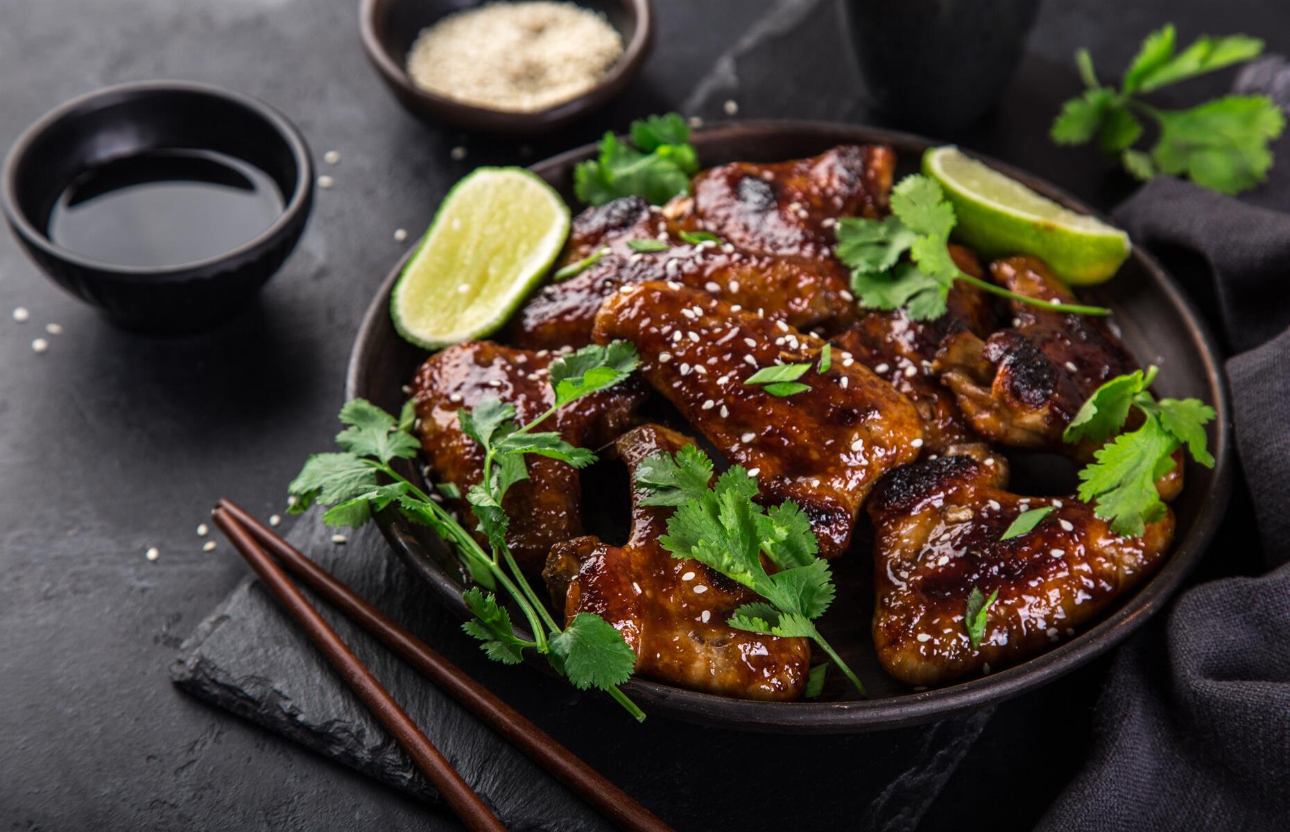 Teriyaki and sesame wings