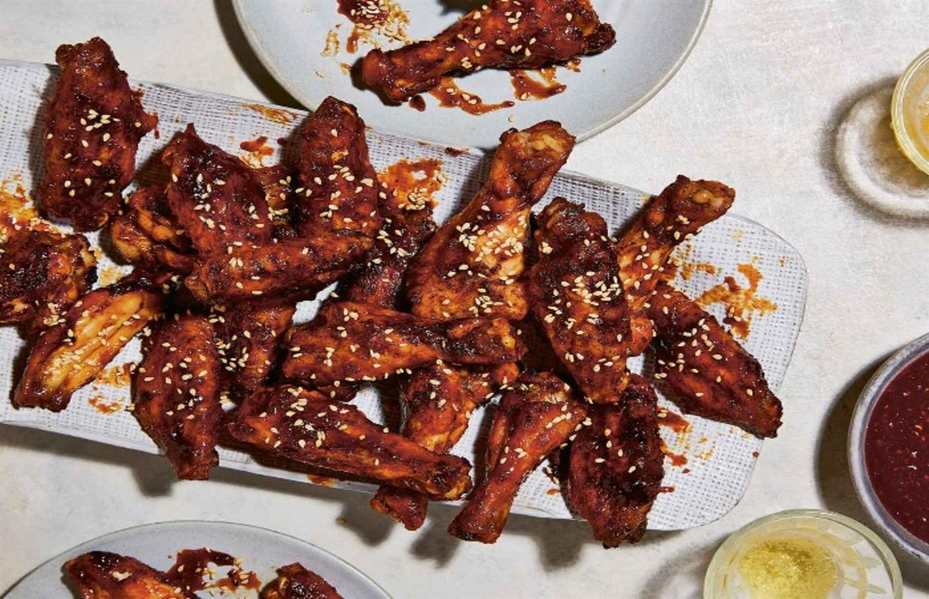 Crispy, sticky wings