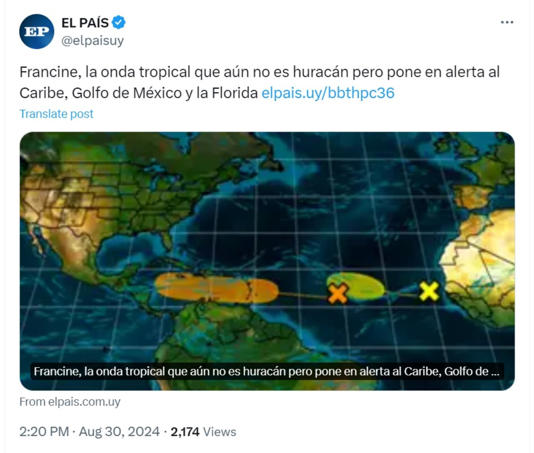 FOTO: Captura de pantalla de X