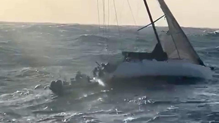 NSW Police released video of the rescue off the coast of Australia. - NSW Police