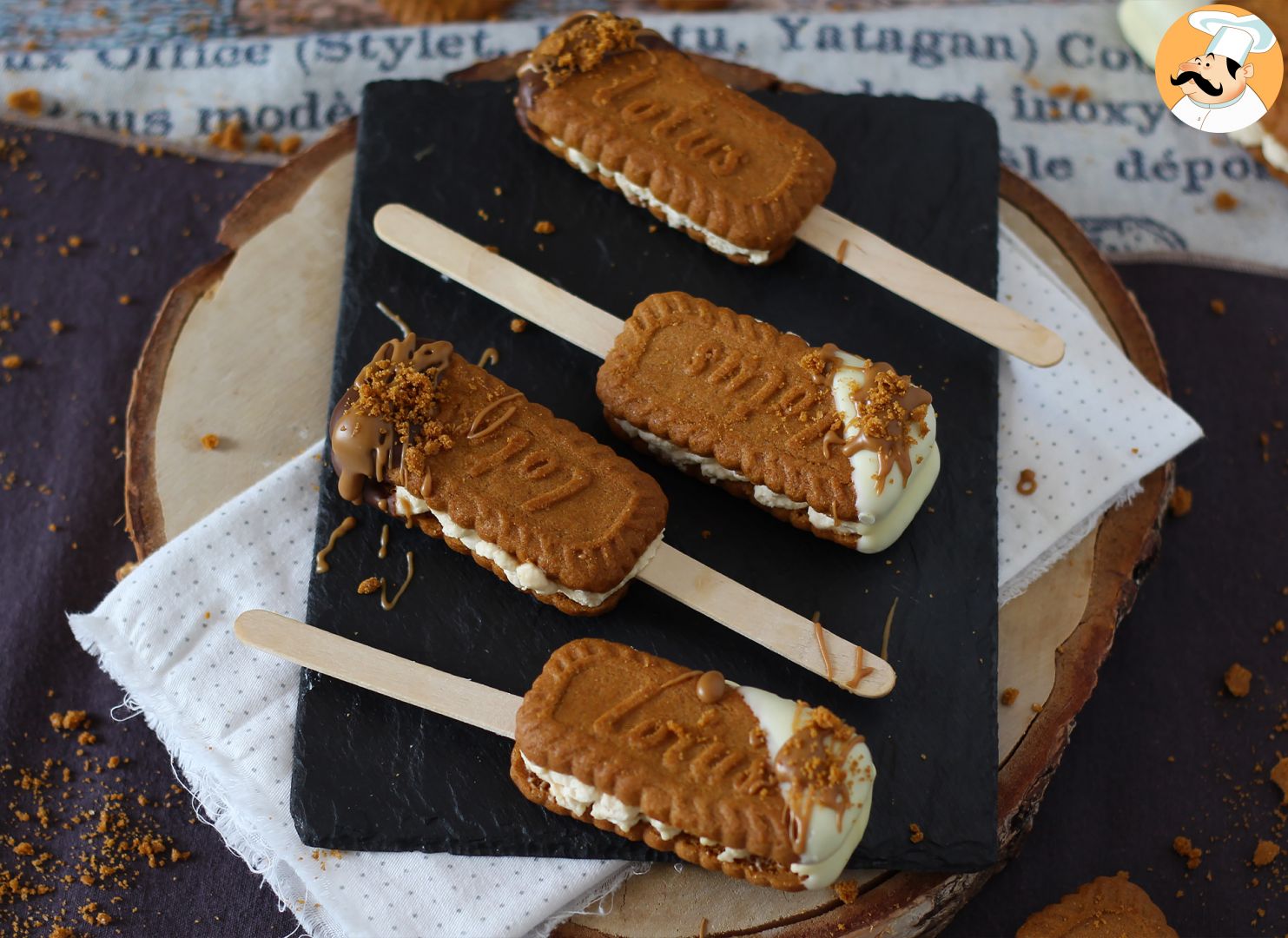 Eiscreme-sandwiches mit spekulatius