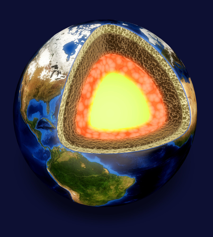 Gesmolten ijzeren buitenkern