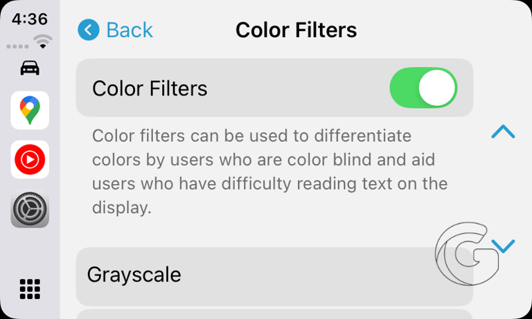 iOS 18 CarPlay color filters
