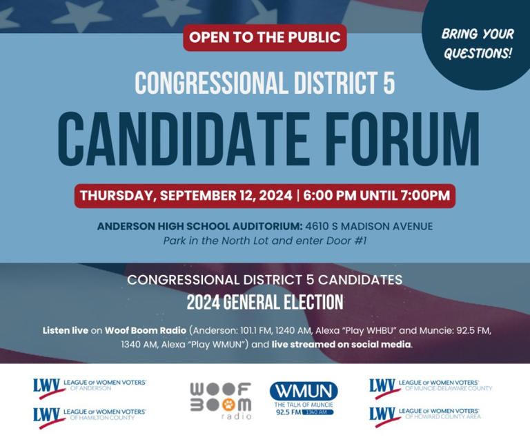 Indiana fifth district candidates to participate in forum