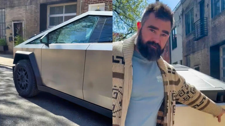 VIDEO: Jason Kelce Found The Most Epic Way To Troll The Dallas Cowboys On His New Cybertruck