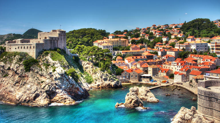 Your mind may jump to headlines about war-torn countries when you hear "the Balkans," but the region is also home to stunning landscapes, such as this view of Dubrovnik, Croatia. Samantha T. Photography / Getty Images