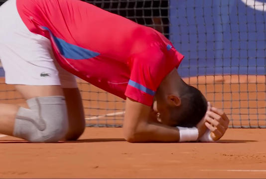 Novak Djokovic, 2024 Paris Olympics © Stream screenshot