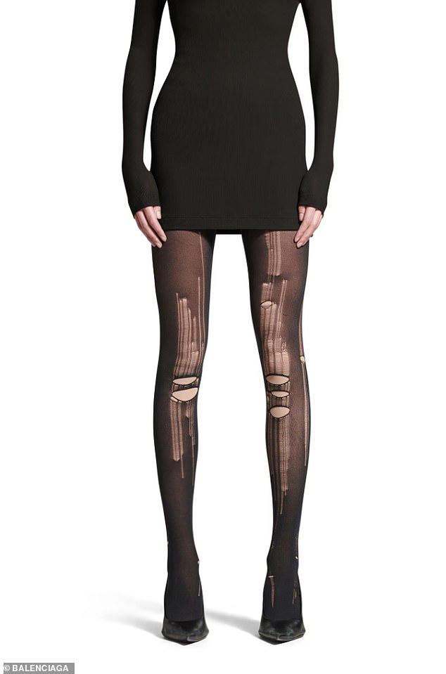 Balenciaga black tights best sale