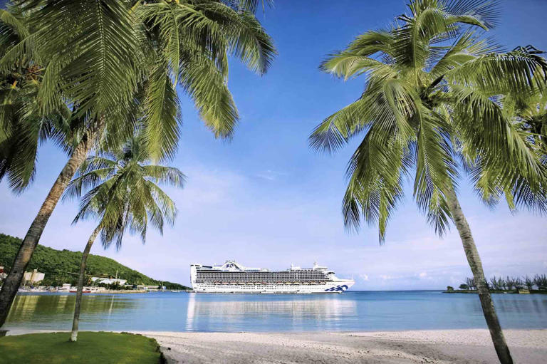 Courtesy of Princess Cruises A Princess Cruise ship seen off the coast in the Caribbean