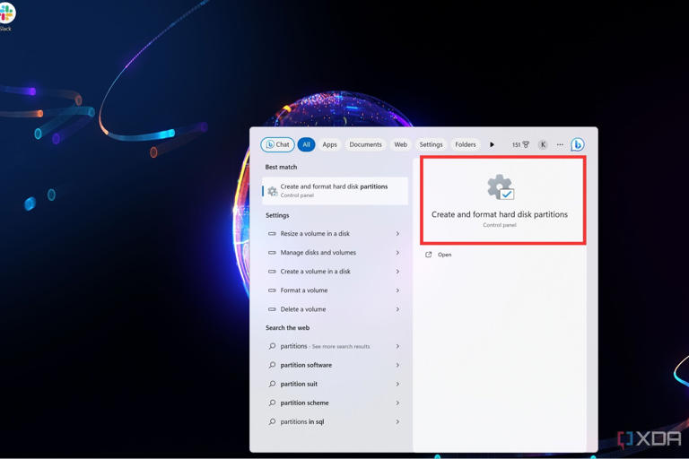 Partition that ssd in windows
