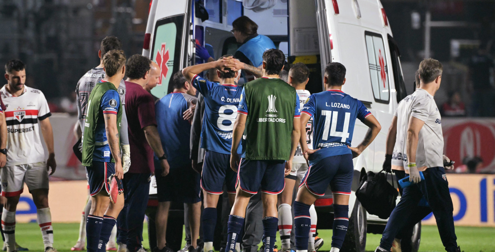 Soccer players who collapsed on the pitch
