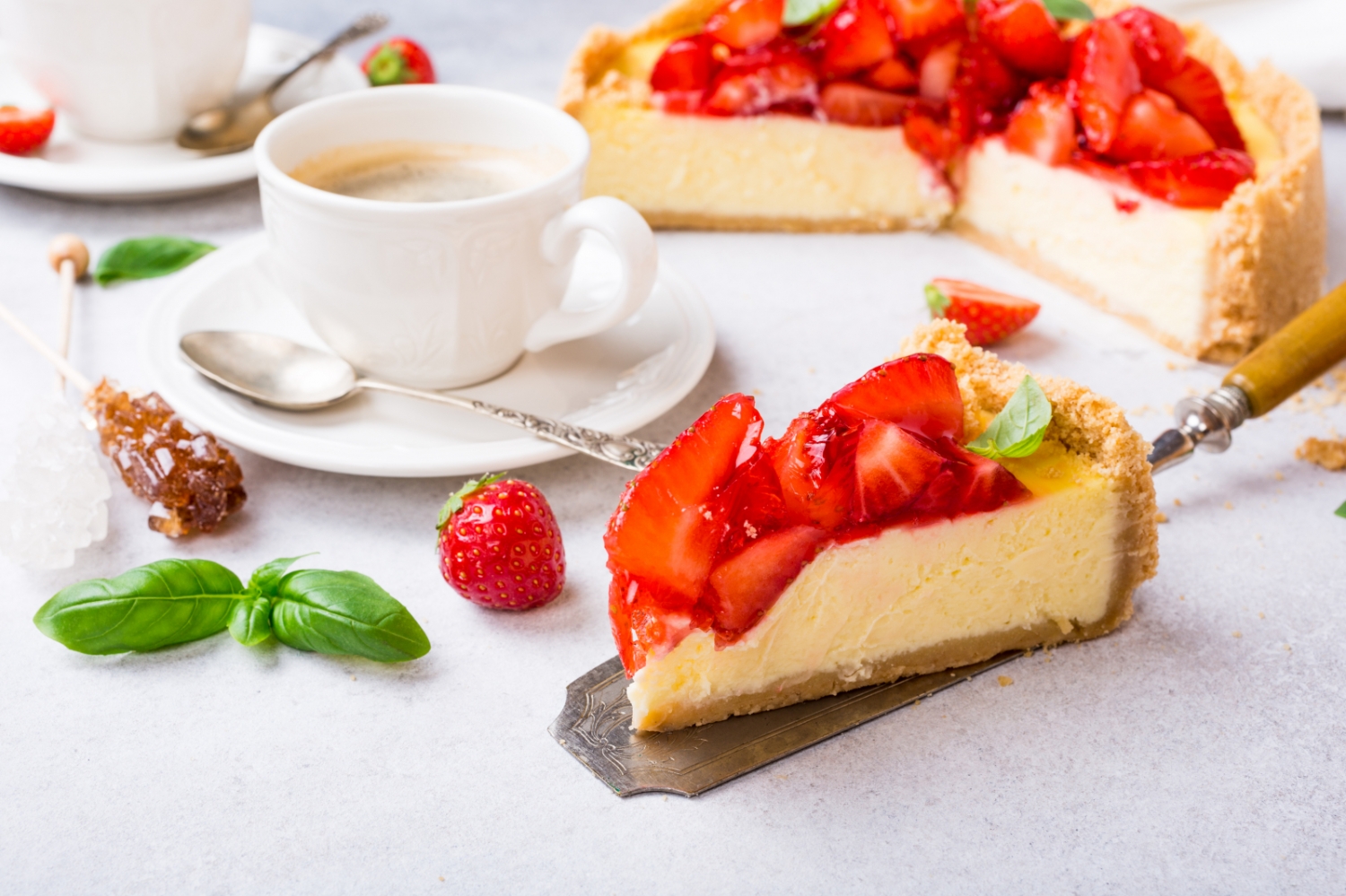 Erdbeer-Käsekuchen auf italienische Art: der perfekte Sonntagskuchen