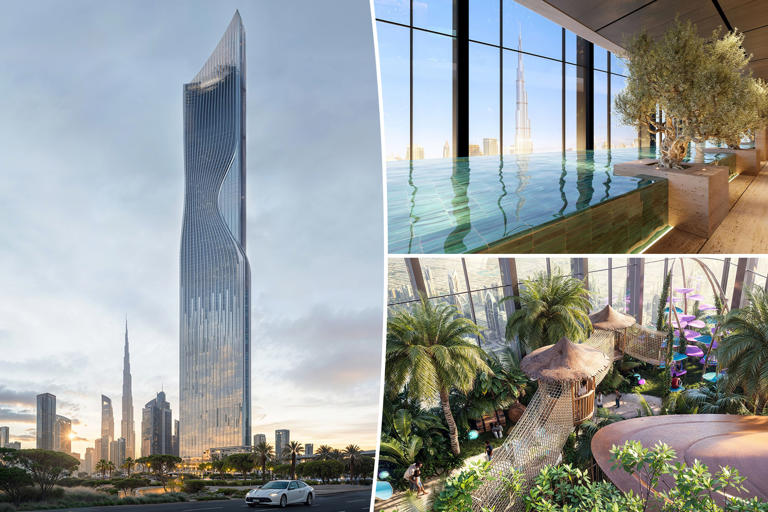 This $1B Dubai skyscraper will break 5 world records, including the highest infinity pool, rainforest and zip line inside