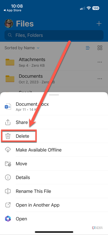 How to delete files from Microsoft OneDrive
