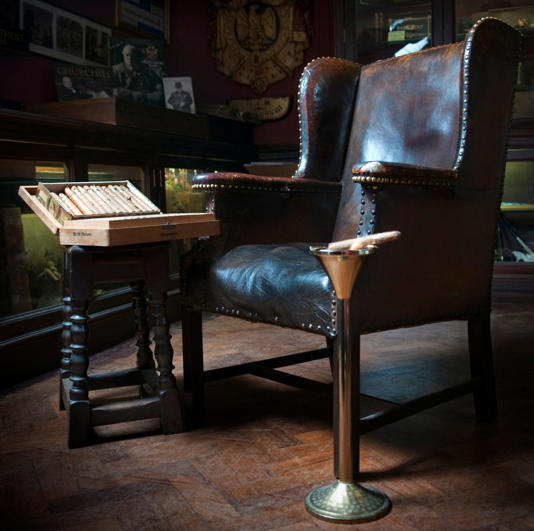 Sir Winston Churchill’s chair remains in the smoking room at JJ Fox - JJ Fox