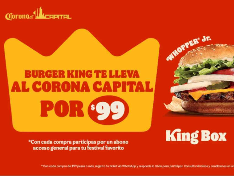 burger king boletos gratis corona capital