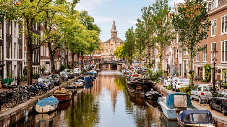 A canal in Amsterdam