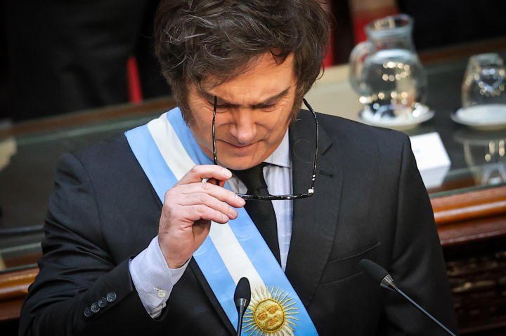 o presidente da Argentina, Javier Milei,