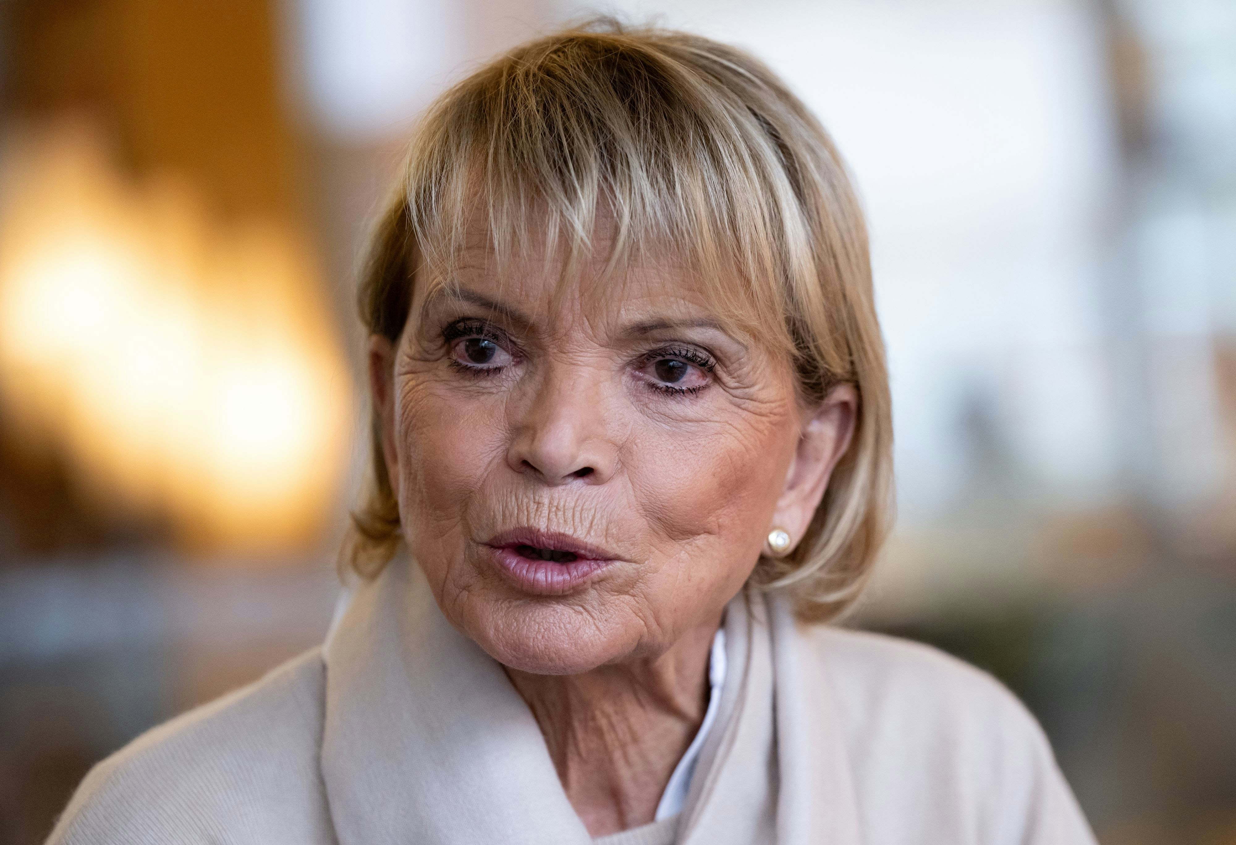 Uschi Glas bei einem Interview im März 2024