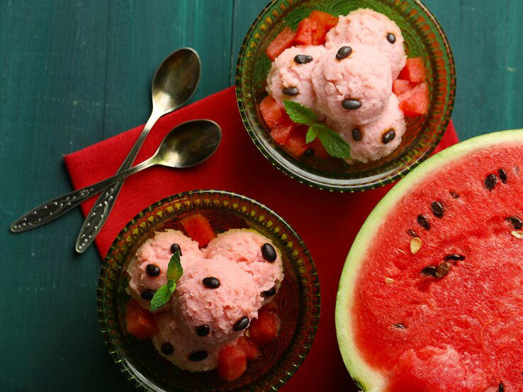 Wassermelone Eis Ohne Eismaschine