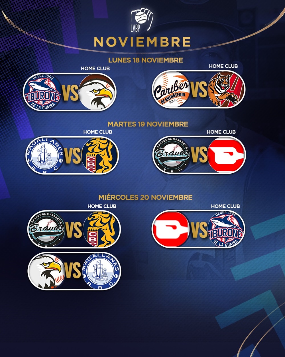 Calendario Temporada 2024-2025 De La Liga Venezolana De Beisbol