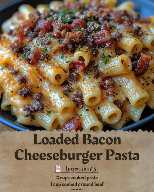 Loaded Bacon Cheeseburger Pasta Recipe: Quick, Hearty, and Packed with ...