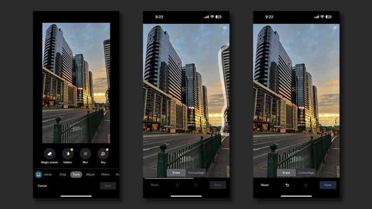Magic Eraser in Google Photos app on iPhone