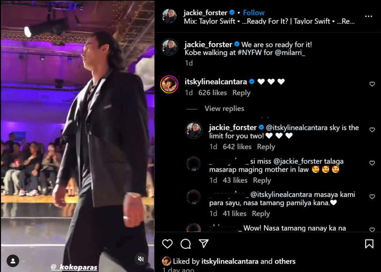 Screengrab from the post of Jackie Forster on her Instagram account (@jackie_forster) Source: Instagram