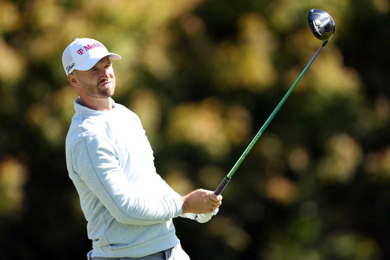 Wyndham Clark tees off on the sixth hole during the pro-am at Procore Championship at Silverado Resort in Napa on Wednesday.