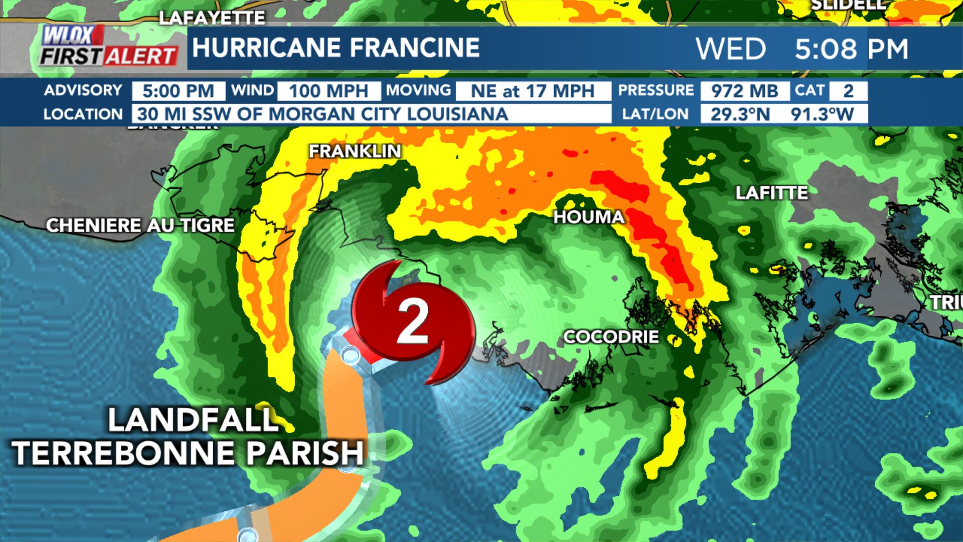 Francine Downgraded To A Tropical Storm