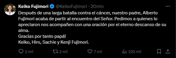 Fallece Alberto Fujimori a los 86 años: perfil del exdictador, antecedentes, delitos y su paso por prisión