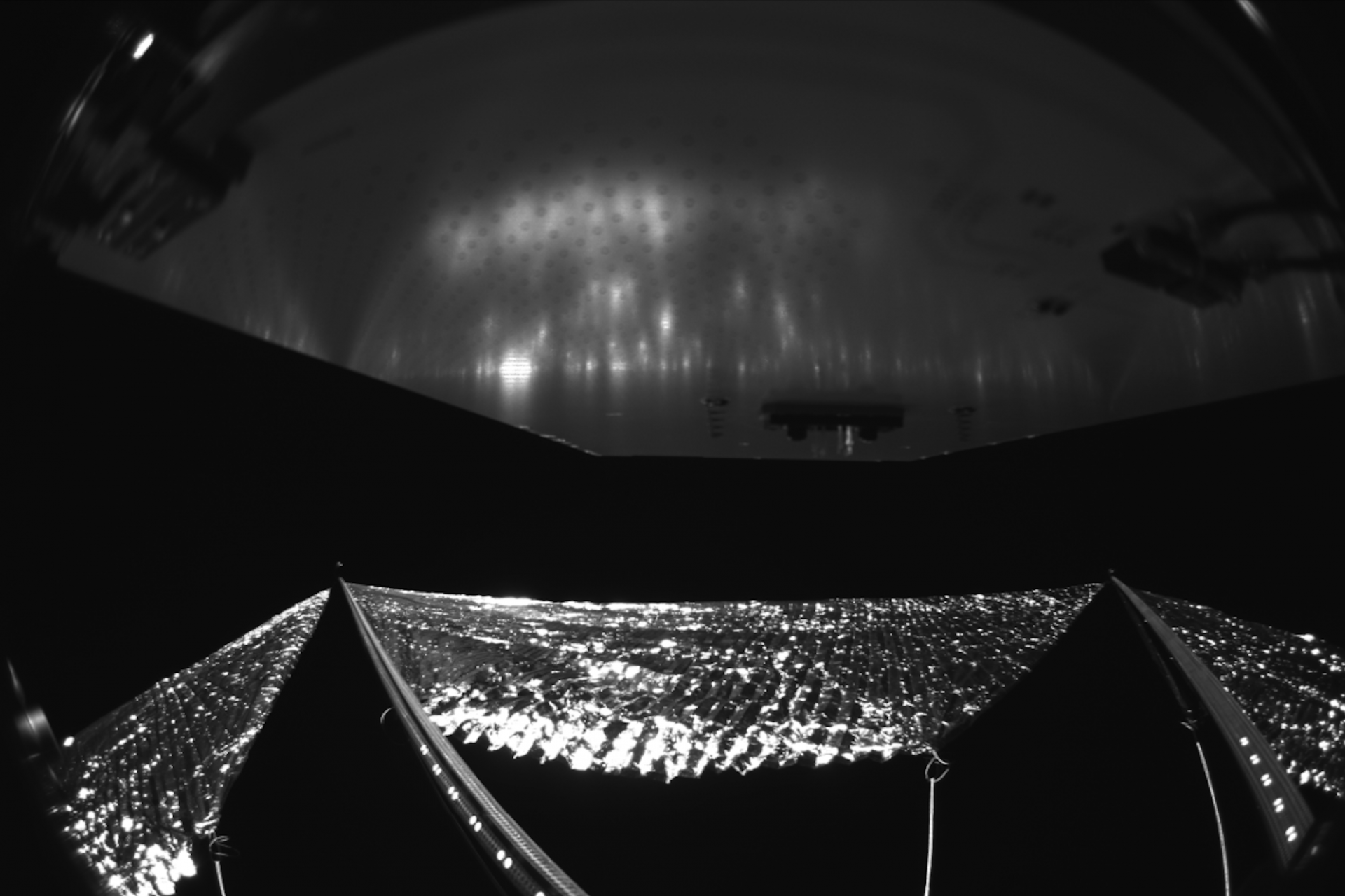 The solar sails are fully deployed