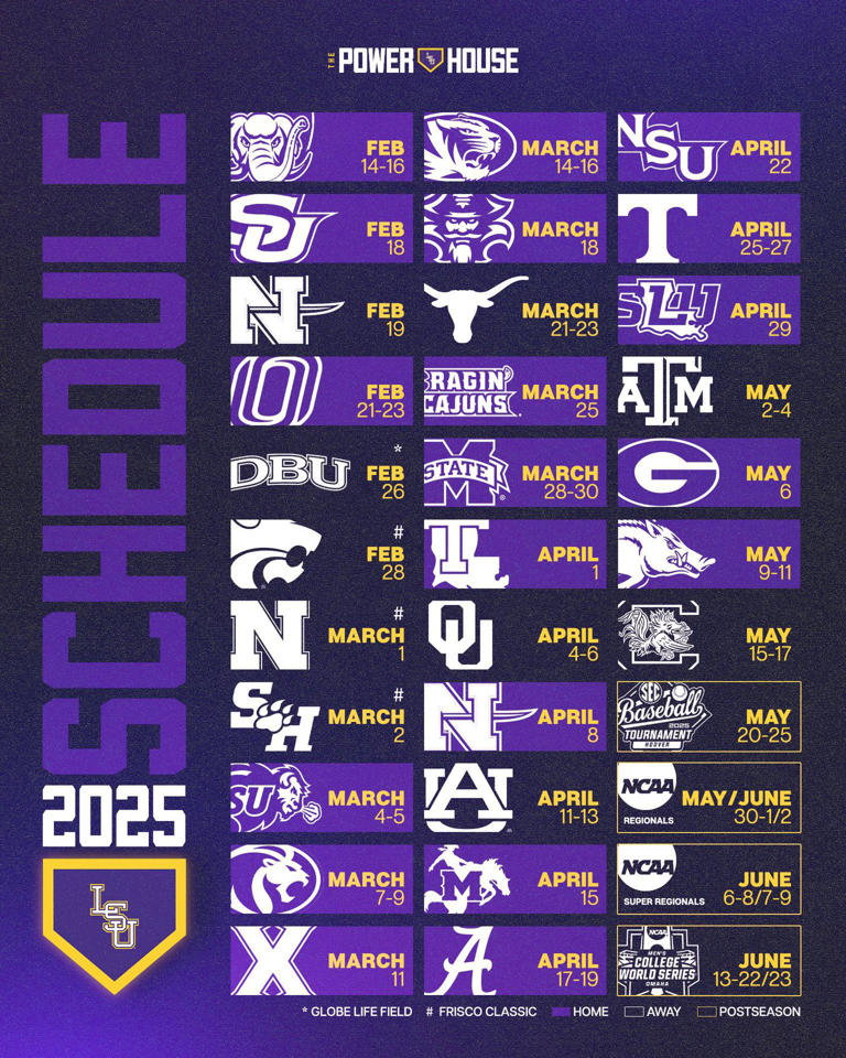 LSU Baseball Announces 2025 Schedule