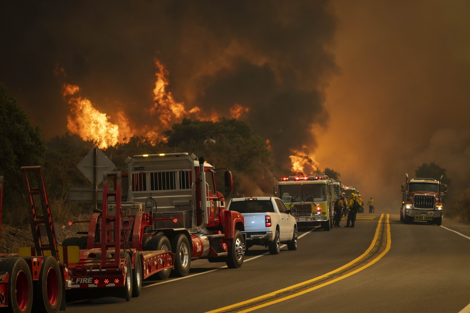 Massive Wildfire Shuts Down Roads And Triggers Evacuations In Orange County