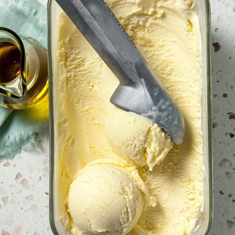 Olive oil ice cream