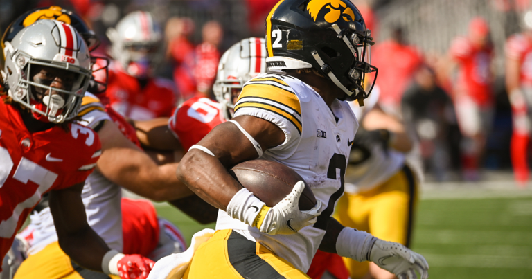 Kaleb Johnson and Iowa will face the Buckeyes next week on CBS. 