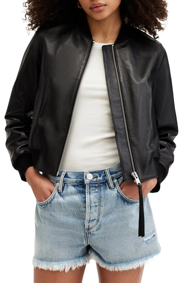 80s-Era Leather Bomber Jackets Are Officially Everywhere
