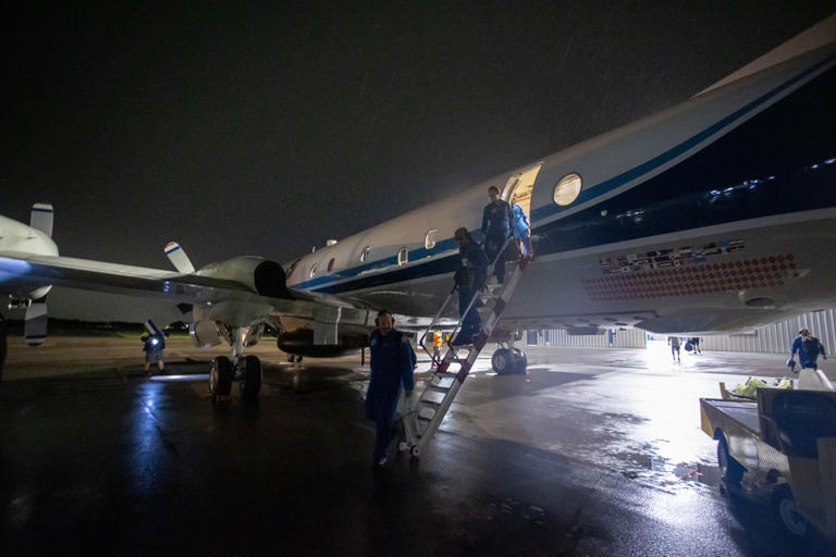 Inside a NOAA hurricane hunter