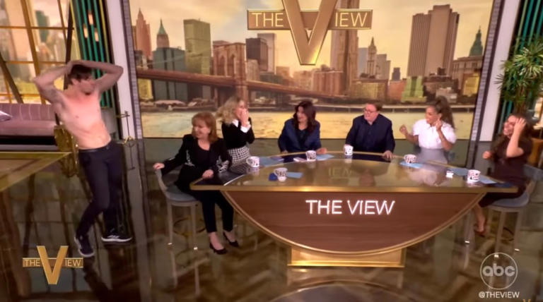 Behar’s “View” co-hosts were glee-ridden watching the dancer perform. The View