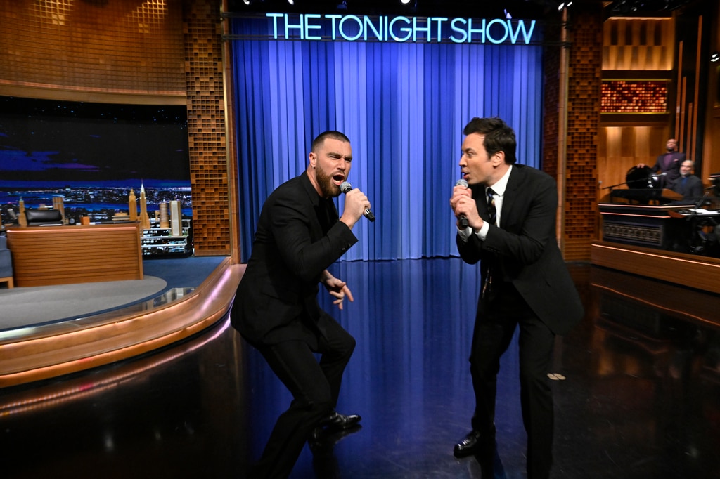 24. After screaming "You've got to fight for your right to party!" after their AFC Championship win over the Bengals in 2019, Travis inspired the Chiefs to start playing the Beastie Boys song of the same name following every home game touchdown at Arrowhead Stadium. "It's like an energy multiplier. That's hard to quantify just how important that is," Chiefs general manager Brett Veach told ESPN in 2020. "He plays with that kind of character, charisma, passion, and he brings people along with him. In our building, everybody is friends with Travis Kelce. He is an ultimate energy giver. He elevates everybody's mood, focus, attention and at the end of the day, he's still fun." But the boisterous celebrant who brought it into their lives admittedly didn't know all the words to the 1986 classic until he was tasked with performing it with Jimmy Fallon on The Tonight Show in February 2023.