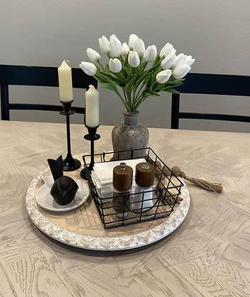 white tulips in a vase