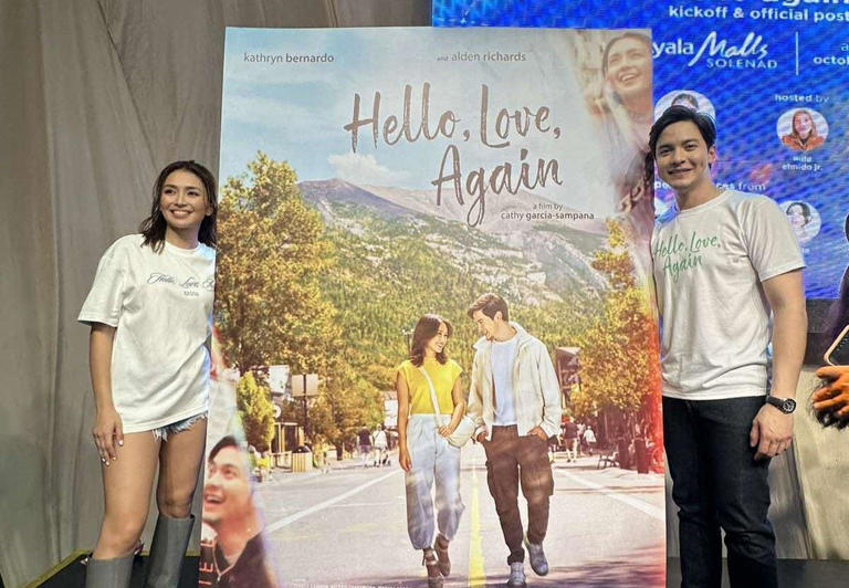 Hello, Love, Again' stars Alden Richards, Kathryn Bernardo unveil official poster