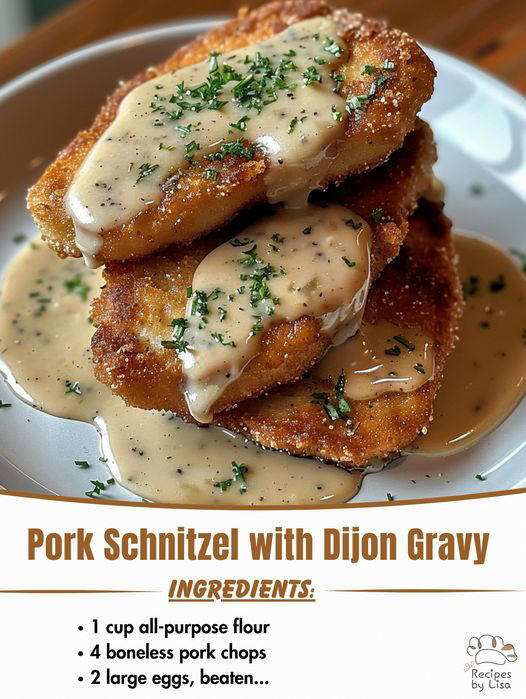 Best Homemade Pork Schnitzel Recipe with Tangy Dijon Gravy – Ready in ...