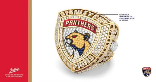 The Florida Panthers received their Stanley Cup championship rings at a private ceremony Monday night in Fort Lauderdale.