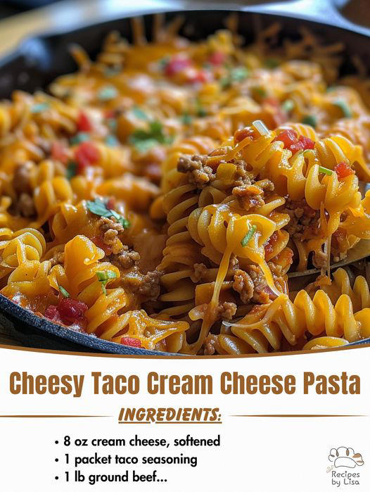 Cheesy Taco Cream Cheese Pasta Recipe: A Perfect Fusion of Tacos and