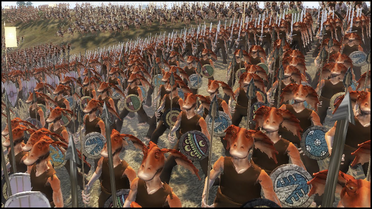 The Gungans march into battle