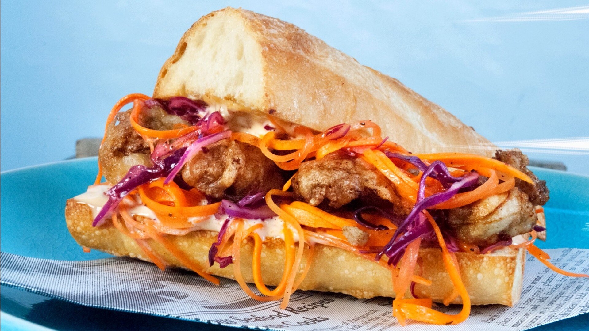 Oyster po&amp;#39; boy, ein köstlich knuspriger und cremiger Genuss