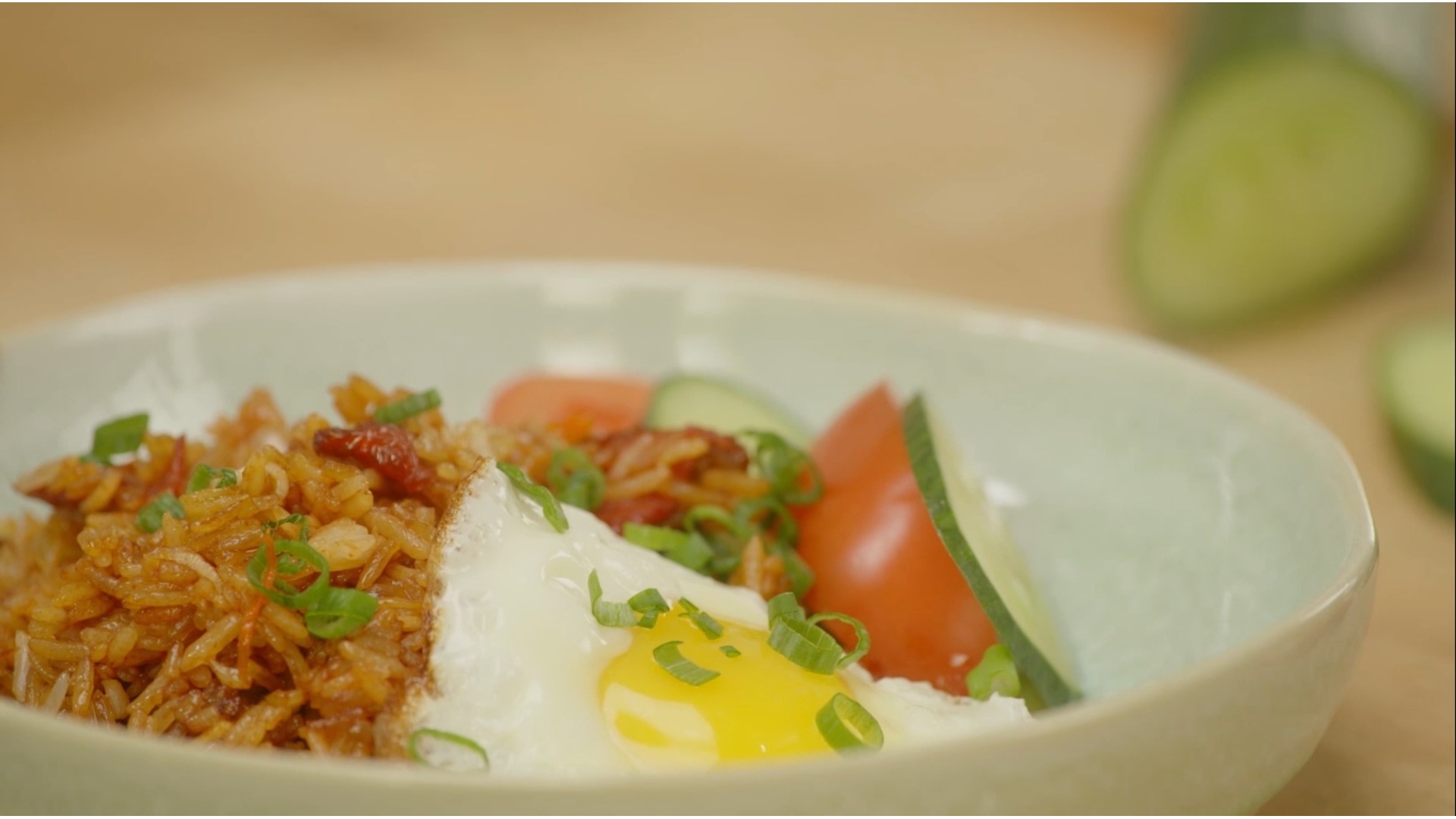Tomaten-Nasi-Goreng-Rezept, ein schmackhafter indonesischer gebratener Reis
