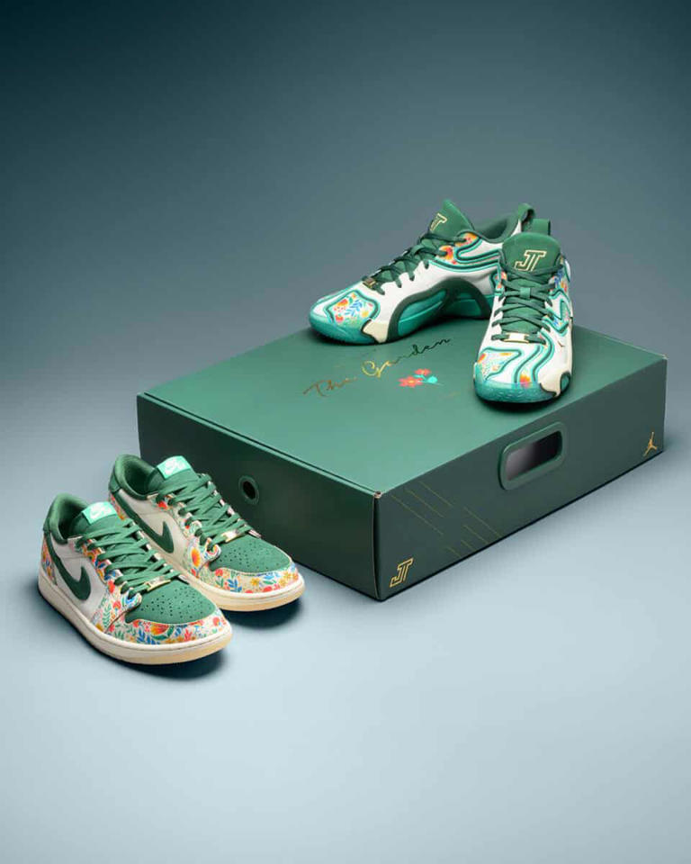 スニーカー Nike Air Jordan 1 Jayson Tatum Welcome to the Garden Pack CNCPTS Presents: 'Welcome to the Garden' Tatum 3 and Air